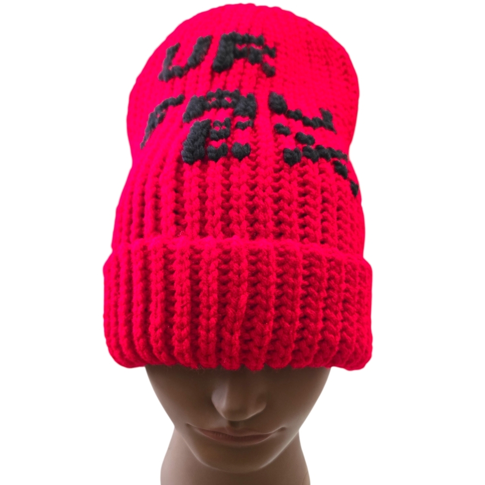 "UR FAV EX, Tall Knit-look 90s beanie, Handmade By Me, Ask About Customs